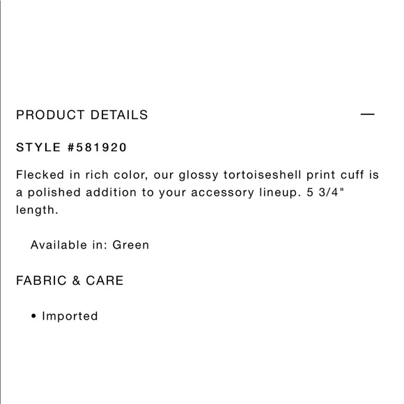 Ann Taylor tortoiseshell print cuff bracelet - Picture 4 of 12